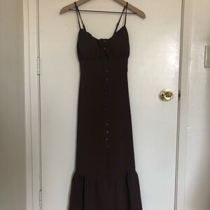 No Boundaries Brown Maxi Dress